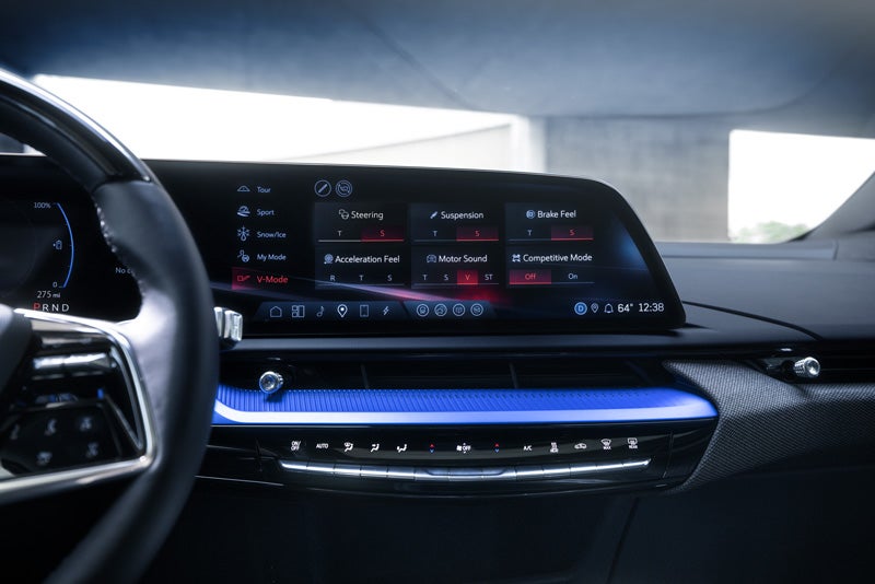 The 2026 OPTIQ-V Display Screen Displaying the V-Mode Settings | Springfield GMC in N. Springfield VT